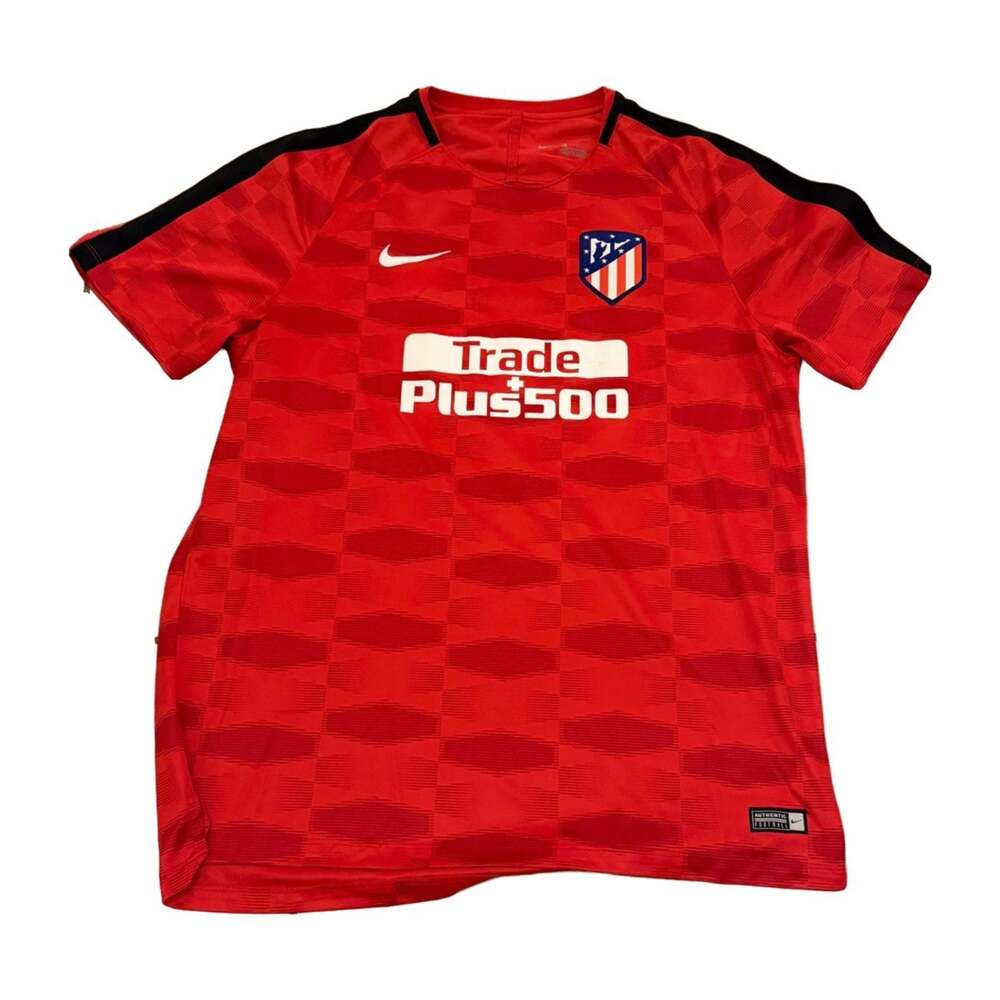 Nike Atletico Madrid 2017-18 Pre-Match Training Soccer Jersey Plus500 XL Red